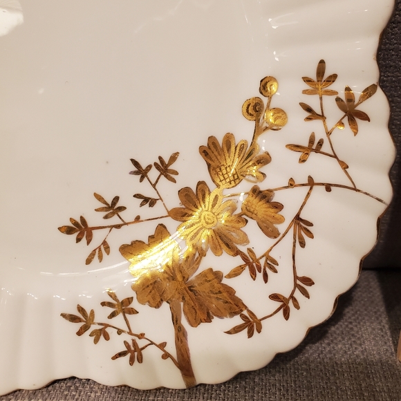 Bone China plate, gold edging, England, stamped, numbered, vintage - Picture 2 of 6